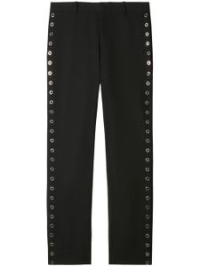 Off-White pantalon de costume à œillets - Noir