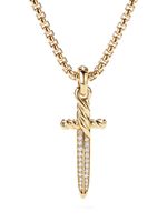 David Yurman collier Petrvs Dagger en or 18ct à pendentif à diamants - thumbnail