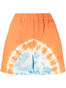 MSGM short de jogging à imprimé tie dye - Orange