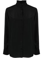 Claudie Pierlot long-sleeve silk shirt - Noir