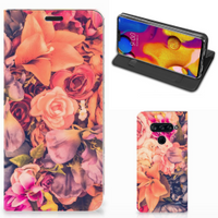 LG V40 Thinq Smart Cover Bosje Bloemen - thumbnail