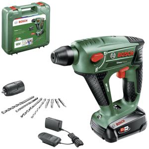 Bosch Home and Garden Uneo Maxx SDS-Quick-Accu-boorhamer 18 V 2.0 Ah Li-ion Incl. accu, Incl. lader, Incl. koffer