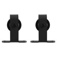 Schuifdeurhanger set Mutka zwart t.b.v. extra