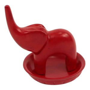 Zeepstenen Ringenhouder Olifant Rood