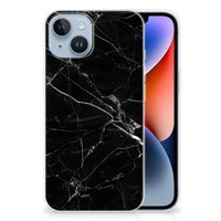 Apple iPhone 14 TPU Siliconen Hoesje Marmer Zwart - Origineel Cadeau Vader