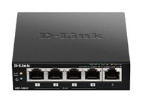 D-Link DGS-1005P/E netwerk-switch Unmanaged Gigabit Ethernet (10/100/1000) Power over Ethernet (PoE) Zwart - thumbnail