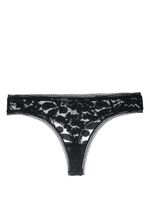 ERES string Tanga à fleurs en dentelle - Noir