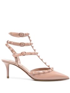 Valentino Garavani escarpins Rockstud 70 mm vernis à ornements - Tons neutres