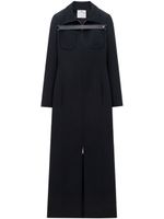 Courrèges robe Harnais à coupe longue - Noir