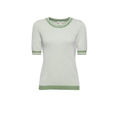ESPRIT Women Casual gebreide top met biologisch katoen groen