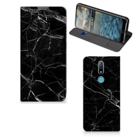 Nokia 2.4 Standcase Marmer Zwart - Origineel Cadeau Vader