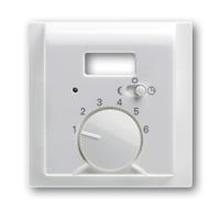 Busch-Jaeger Impuls centraalplaat voor kamerthermostaat met schuifschakelaar opdruk, alpinwit