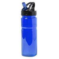 Drinkfles/waterfles met RVS schroefdop - Blauw - 650 ml - Tritan Kunststof - Sportfles