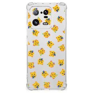 Doorzichtige Silicone Hoesje voor Xiaomi 13 Pro Katten Emojis