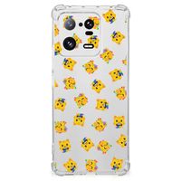 Doorzichtige Silicone Hoesje voor Xiaomi 13 Pro Katten Emojis - thumbnail