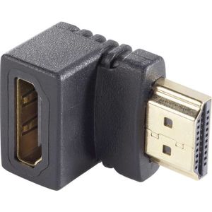 HDMI Adapter [1x HDMI-stekker - 1x HDMI-bus] 90° naar boven haaks Vergulde steekcontacten SpeaKa Professional