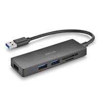 NGS IHUB Reader USB 3.0-hub met kaartlezer, 5 poorten, hoge snelheid 5 Gbit/s, universele compatibiliteit, pc en Mac, Plug & Play-systeem, compact en draagbaar ontwerp, 190 mm kabel
