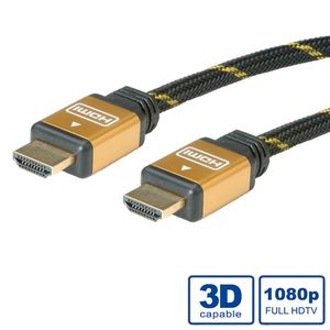 ROLINE GOLD HDMI HighSpeed Kabel met Ethernet, M-M, 15 m