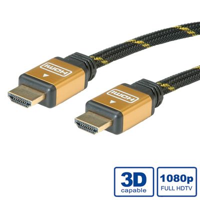 ROLINE GOLD HDMI HighSpeed Kabel met Ethernet, M-M, 10 m