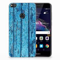 Huawei P8 Lite 2017 Bumper Hoesje Wood Blue