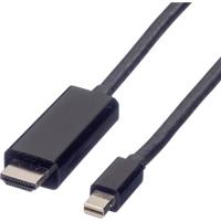 VALUE Mini DisplayPort Cable, Mini DP-UHDTV, M/M, zwart, 1 m - thumbnail