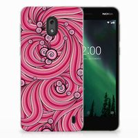 Nokia 2 Hoesje maken Swirl Pink - thumbnail