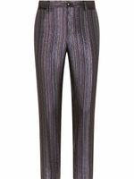 Dolce & Gabbana pantalon de costume à rayures métallisées - Violet