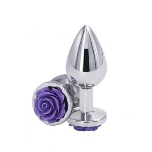 NS Novelties - Rear Assets Rose Aluminium Buttplug Medium Paars