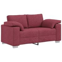 vidaXL Love Seat Bank Wijnrood 120 cm Stof