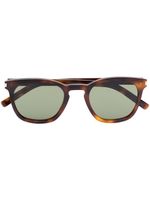 Saint Laurent Eyewear lunettes de soleil à monture carrée - Marron