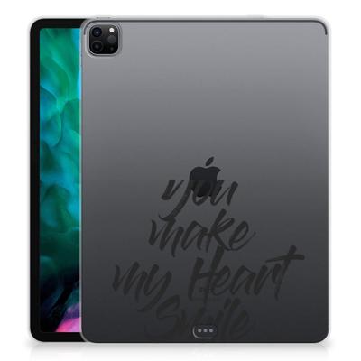 iPad Pro 12.9 (2020) | iPad Pro 12.9 (2021) Back cover met naam Heart Smile iPad Pro 12.9 (2020) | iPad Pro 12.9 (2021) Back cover met naam Heart Smile