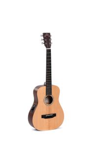 Sigma Guitars TM-12E Natural Satin elektrisch-akoestische reisgitaar met gigbag