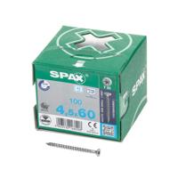 Spax Spaanplaatschroef platverzonken kop RVS pozidriv 4.5x60mm (per 100 stuks)