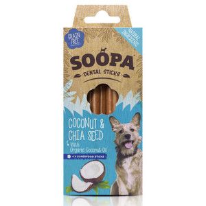 Soopa Dental Sticks kokosnoot & chiazaad voor de hond Per stuk