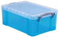 Really Useful Box opbergdoos 9 liter, transparant helblauw - thumbnail