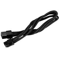 SilverStone SST-PP07-IDE6B 6-polig geventileerde verlengkabel (6-polig naar PCI-E 6-polig, 25 cm) zwart