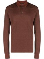 Zegna long-sleeve cotton polo shirt - Rouge