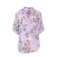 Cassis top met all over print lila