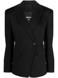 Patrizia Pepe blazer croisé à revers crantés - Noir