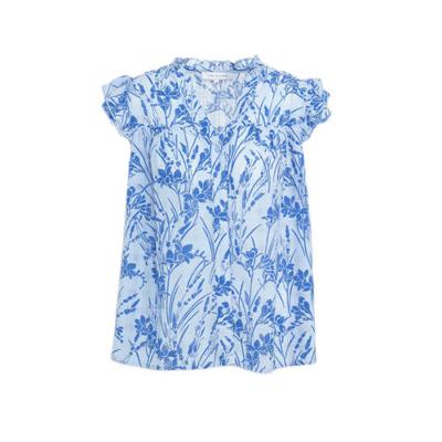 LOLALIZA gebloemde top blauw