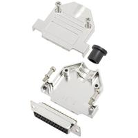 TRU COMPONENTS TCDTNT25MDBSK 7709472 D-sub female connectorset 180 ° Aantal polen: 25 Soldeerkelk 1 stuk(s)