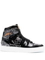 Philipp Plein baskets montantes à motif cachemire - Noir