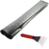 Auto anti bevriezing/vorst deken 70 x 150 cm met ijskrabber rood 13cm