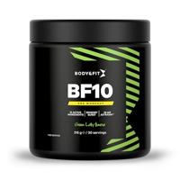 Body&Fit BF10 Pre-Workout 200 mg cafeïne en 2000 mg Bèta-alanine - Green Lolly - 315 gram