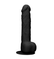 Silicone Dildo With Balls - Black - 24 cm - thumbnail