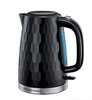 Russell Hobbs Honeycomb Black Kettle waterkoker 1,7 l 2400 W Zwart - thumbnail