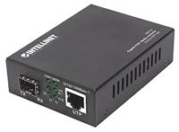 Intellinet 508216 Gigabit PoE+ Media Converter, 1 x 1000Base-t RJ45 Haven naar 1 x SFP Haven, PoE+ Injector