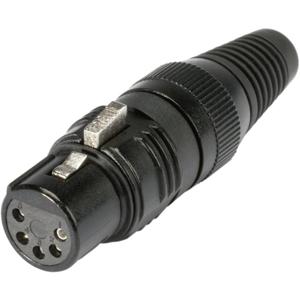 Hicon HI-X5CF-M XLR-connector Bus, recht Aantal polen: 5 Zwart 1 stuk(s)