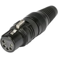 Hicon HI-X5CF-M XLR-connector Bus, recht Aantal polen: 5 Zwart 1 stuk(s) - thumbnail