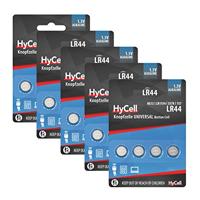 HyCell LR44 Knoopcelbatterij, 20 stuks, alkaline batterij, 1,5 V, eersteklas kwaliteit, voor dagelijks gebruik in apparaten zoals afstandsbedieningen, autosleutels, rekenmachines, weegschalen enz.